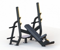 олимпийская наклонная скамья kraft fitness kfoiby