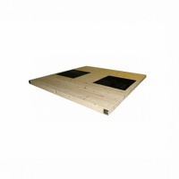 помост тяжелоатлетический тренировочный 300x300x10 см, амортизаторы 100x50x4 см м1088