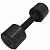 гантель обрезиненная с обрезиненной ручкой mb barbell, чёрная, 6 кг