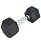 гантель обрезиненная db-301 8 кг, черная